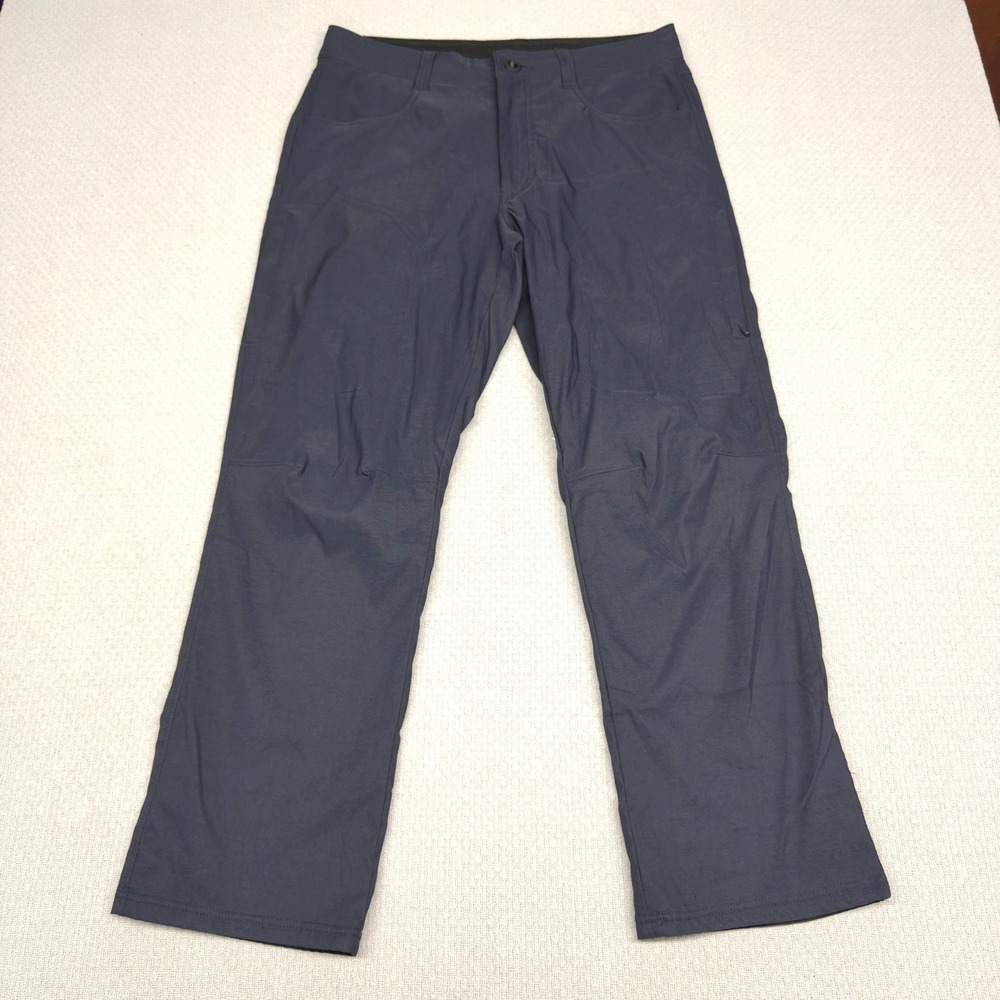 Orvis Fleece Lined Pants Mens 32x29 Navy Blue Nylon Hiking Camping Gorpcore